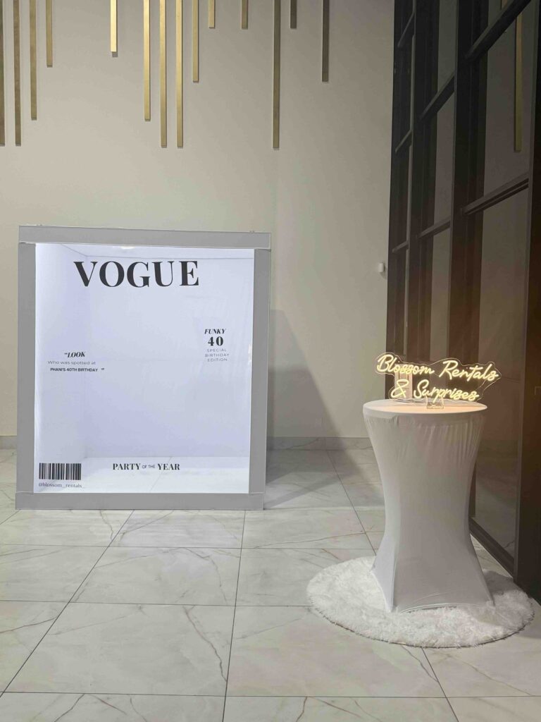 Magazine photobooth from our event rental inventory in DFW